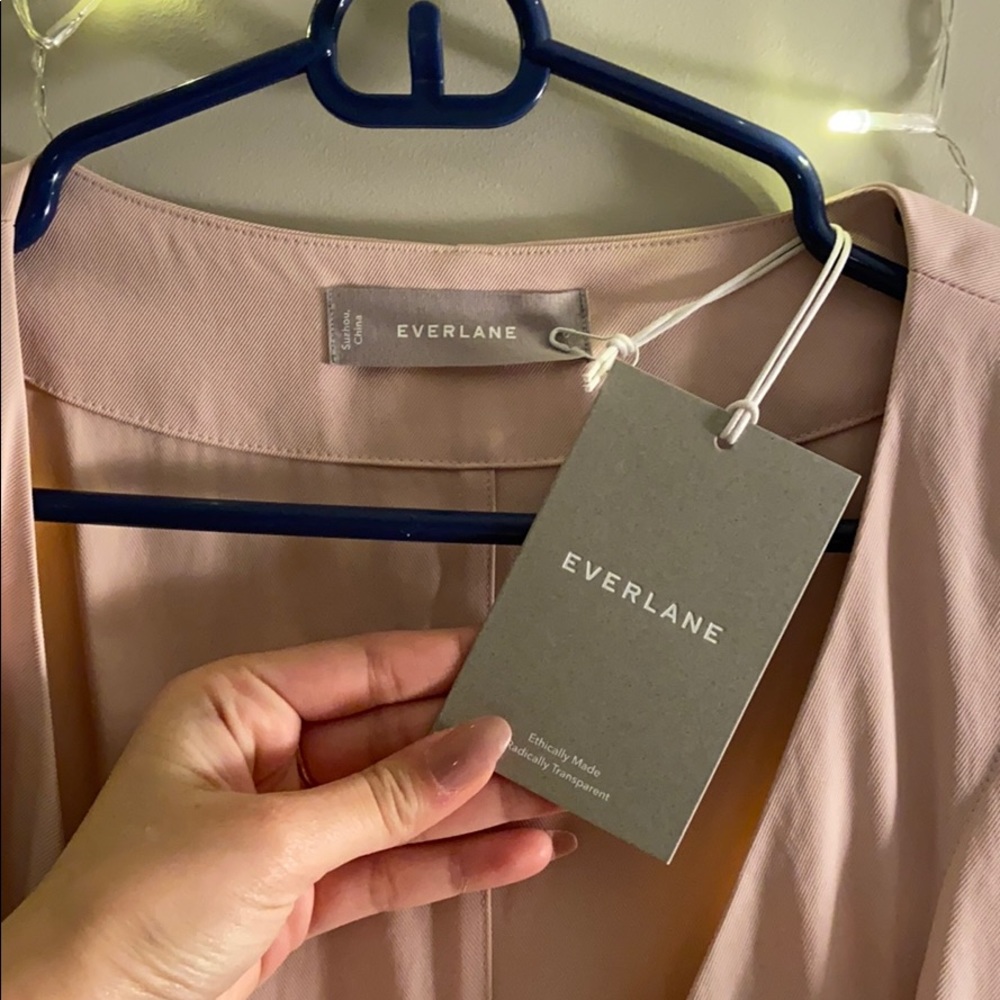 EVERLANE Baby Pink Midi Wrap Dress